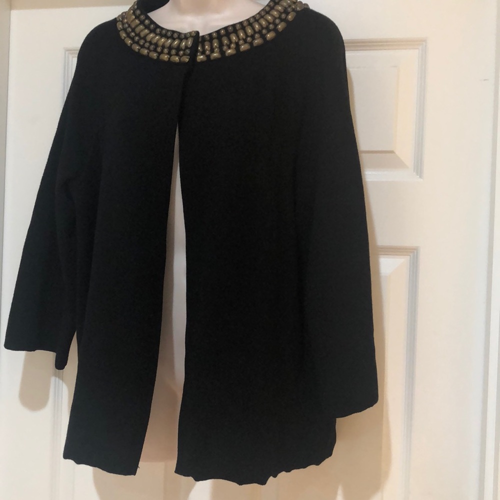 Like New Vintage Jones NewYork BeadedCardigan SzXL